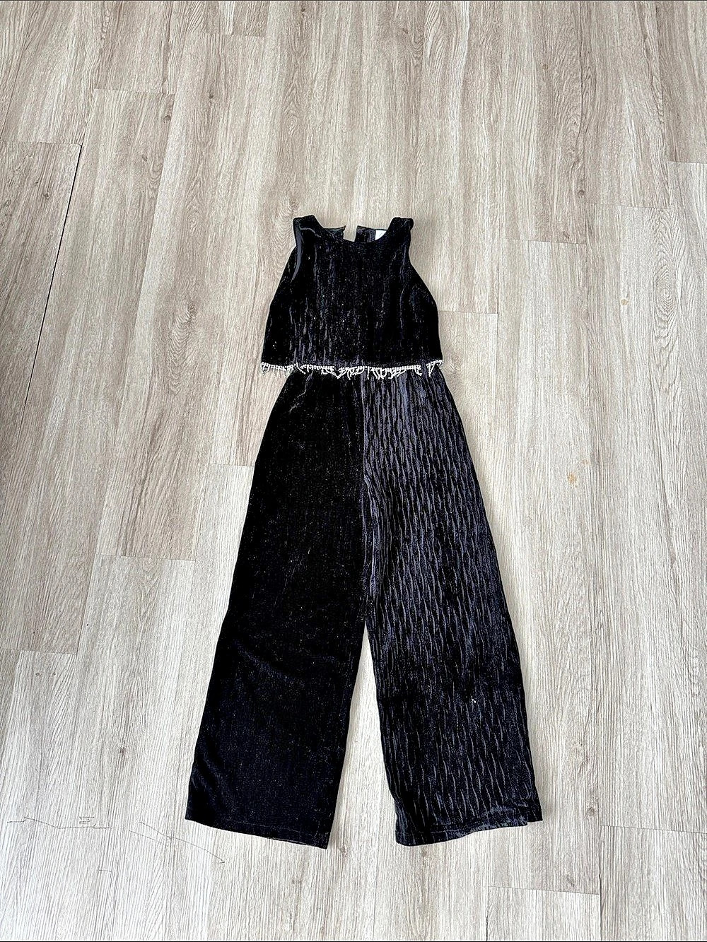 Zara Black Wide-Leg Jumpsuit Girls Size 10-11Y L